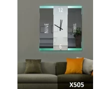 X505 Καθρέφτης ρολόι τετράγωνος