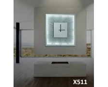 X511 Καθρέφτης ρολόι τετράγωνος